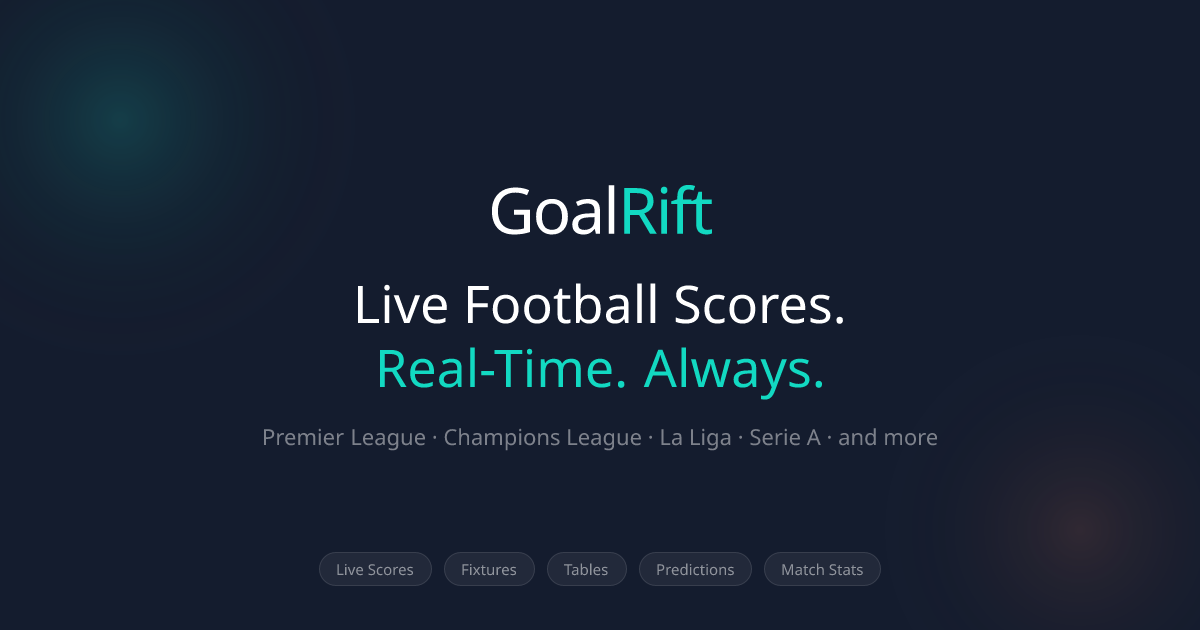 GoalRift — Live Football Scores, Fixtures & Results